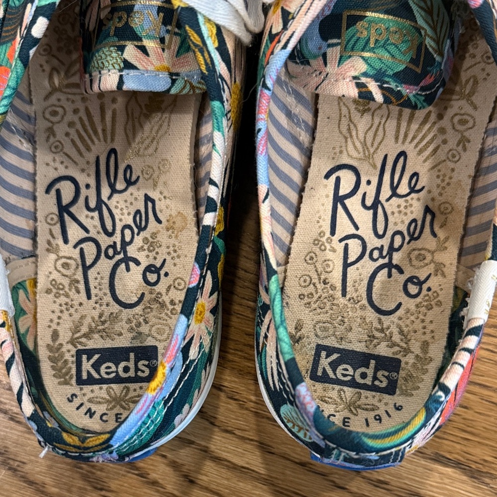 Rifle Paper Co. Keds Floral Canvas Sneakers women’s size 6 - Picture 2 of 8